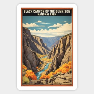 Black Canyon of the Gunnison Colorado National Park USA Vintage Travel Retro Tourism Sticker